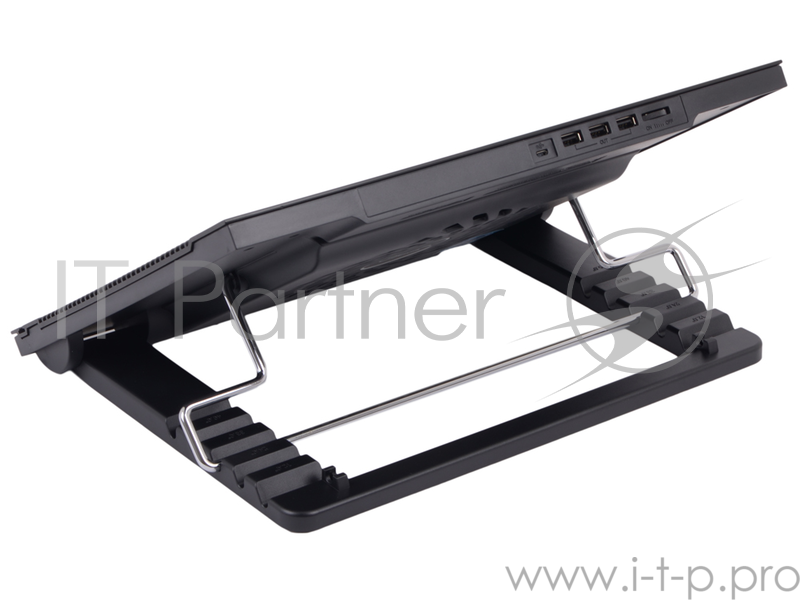 Теплоотводящая подставка под ноутбук DeepCool N9 BLACK (до 17, 180мм вентилятор, Aluminum Panel+Pla