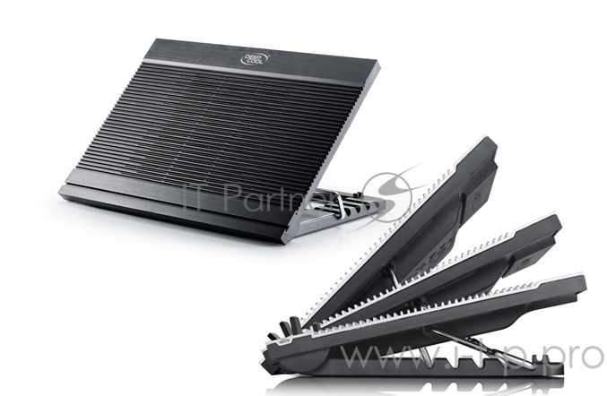 Теплоотводящая подставка под ноутбук DeepCool N9 BLACK (до 17, 180мм вентилятор, Aluminum Panel+Pla