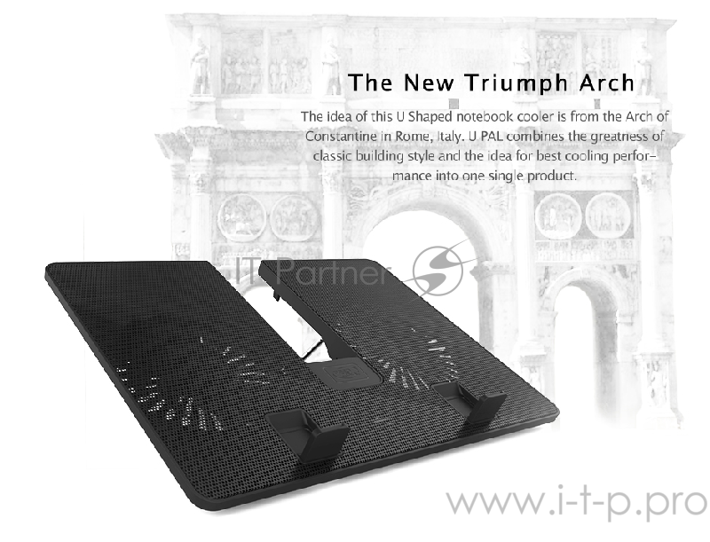 Подставка для ноутбука Deepcool U PAL 15.6 390x280x28mm 26dB 1xUSB3.0 765g Black