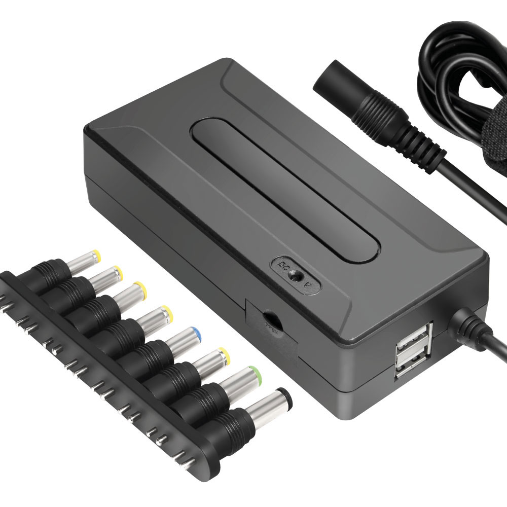 Универсальный адаптер питания для ноутбуков GiNZZU® GA-1090U (90W, 2xUSB, 12V-24V, 8 DC-IN)