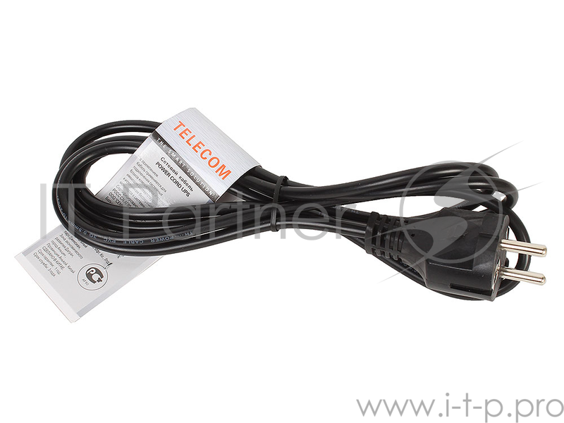 Кабель питания для ноутбуков 3-pin, с заземлением, 220V (EURO) 1.8м,медь, Telecom (TE022-CU0.5-1.8M)