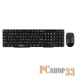 Комплект клавиатура + мышь Gembird KBS-7100, беспров., черный (USB)