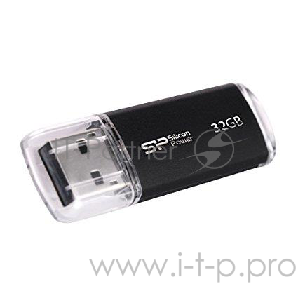 Накопитель USB flash 32ГБ Silicon Power ULTIMA II SP032GBUF2M01V1K, черный (USB2.0)