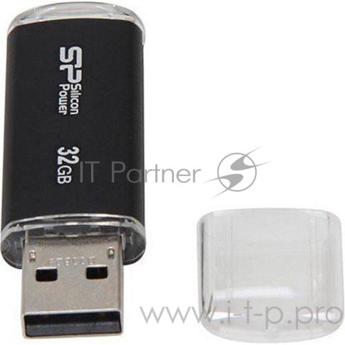 Накопитель USB flash 32ГБ Silicon Power ULTIMA II SP032GBUF2M01V1K, черный (USB2.0)
