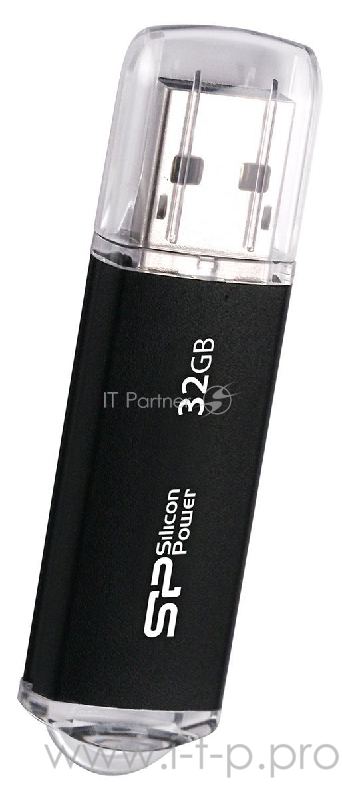 Накопитель USB flash 32ГБ Silicon Power ULTIMA II SP032GBUF2M01V1K, черный (USB2.0)