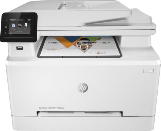 Цветное МФУ HP Color LaserJet Pro MFP M281fdw A4, лазерный, принтер + сканер + копир + факс, ЖК, бело-черный (USB2.0, LAN, WiFi)