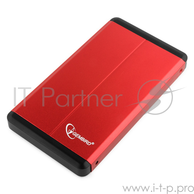 Контейнер Gembird EE2-U3S-2-R для 2.5 SATA HDD, алюминиевый, красный (USB3.0)