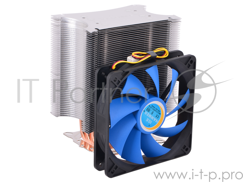 Устройство охлаждения(кулер) Ice Hammer IH-4401A (SocketAM2/754/939/940/LGA775, HeatpipeDirect, тепловые трубки, Al-Cu )