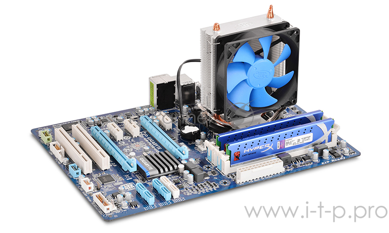 Устройство охлаждения(кулер) Deepcool ICE BLADE 100 Soc-FM1/FM2/AM2/AM2+/AM3/AM3+/ 3-pin 31.6-31.6dB Al 309gr Ret