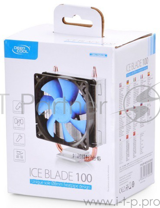 Устройство охлаждения(кулер) Deepcool ICE BLADE 100 Soc-FM1/FM2/AM2/AM2+/AM3/AM3+/ 3-pin 31.6-31.6dB Al 309gr Ret
