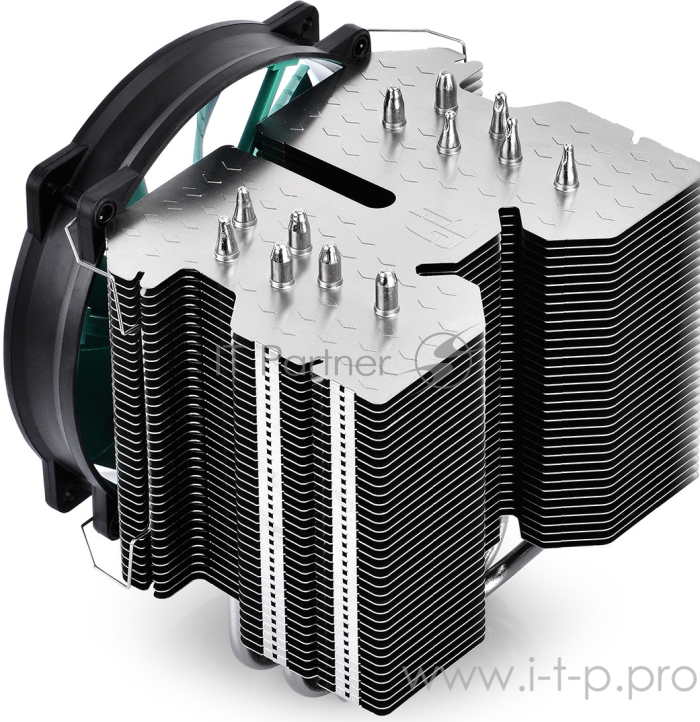 Кулер DEEPCOOL LUCIFER V2 S1155/S1156/S1150/S2011/S1366/ (8шт/кор, TDP 150W, PWM, 6 тепл. трубкок ) RET
