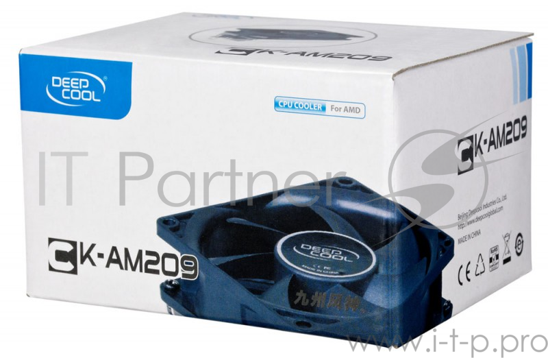 Устройство охлаждения(кулер) Deepcool CK-AM209 Soc-FM2/FM2+/AM2/AM2+/AM3/AM3+/ 3-pin 28dB Al 224gr R
