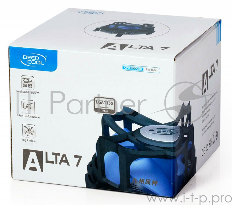 Устройство охлаждения(кулер) Deepcool ALTA7 LGA-1150/S1155/S1156/S775 (36шт/кор, TDP 95W, 2200rpm, 25dB(A),Push-Pin) RET