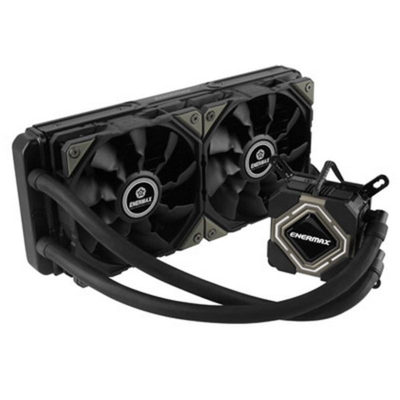 Система водяного охлаждения Enermax LiqMax II ELC-LMR240-BS 2x120mm, PWM, 3 speed, 500~2000rpm, 16~35dB, MTBF 50000 RTL {6}