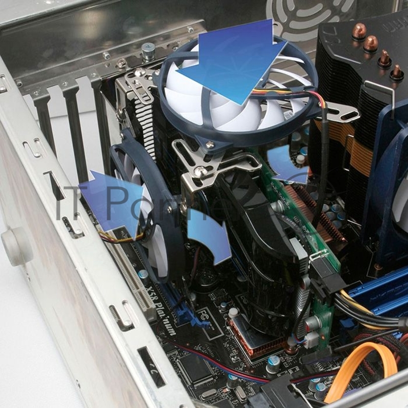 Вентилятор Titan TTC-SC07TZ(RB) PCI Slot fan 3-pin 15-28dB 263gr Ret