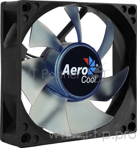 Вентилятор Aerocool Motion 8 Blue-3P 80x80mm 3-pin 25dB 90gr LED Ret