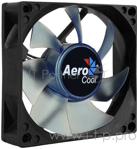 Вентилятор Aerocool Motion 8 Blue-3P 80x80mm 3-pin 25dB 90gr LED Ret