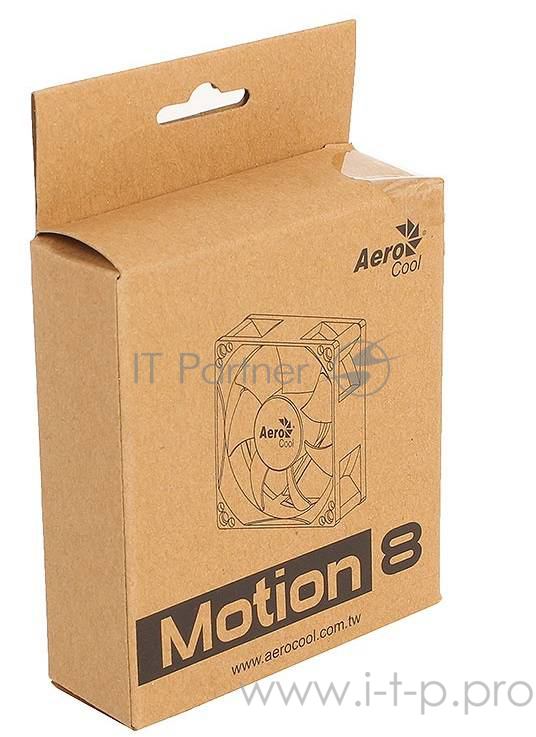 Вентилятор Aerocool Motion 8 Blue-3P 80x80mm 3-pin 25dB 90gr LED Ret