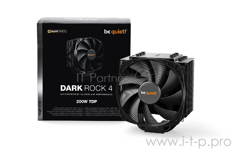 Кулер BE QUIET! DARK ROCK 4 / LGA 115x,1366,2011,2066, AM2+,AM3+,AM4,FM1,FM2+ / 200W TDP / 135mm PWM