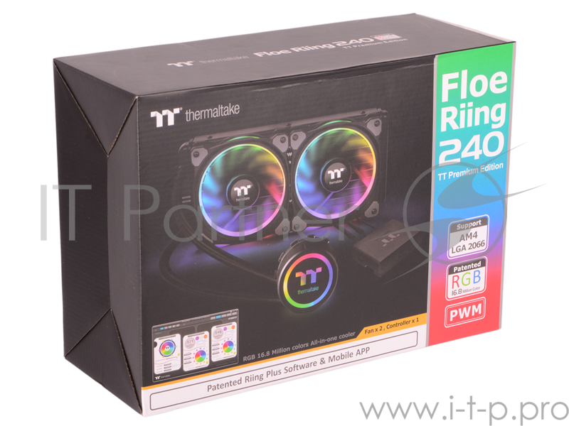Вентилятор Thermaltake Premium Floe Riing RGB 240 (CL-W157-PL12SW-A)