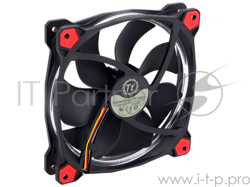 Вентилятор Thermaltake Riing 14 LED 140mm Red + LNC (CL-F039-PL14RE-A)