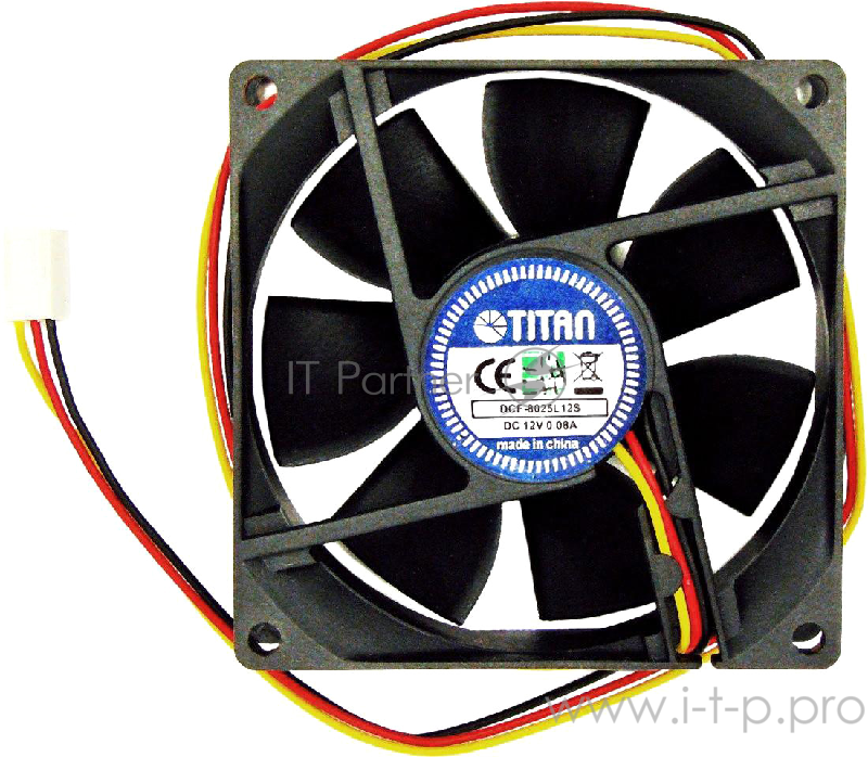 Вентилятор Titan DCF-8025L12S 80x80 3-pin 25dB Ret