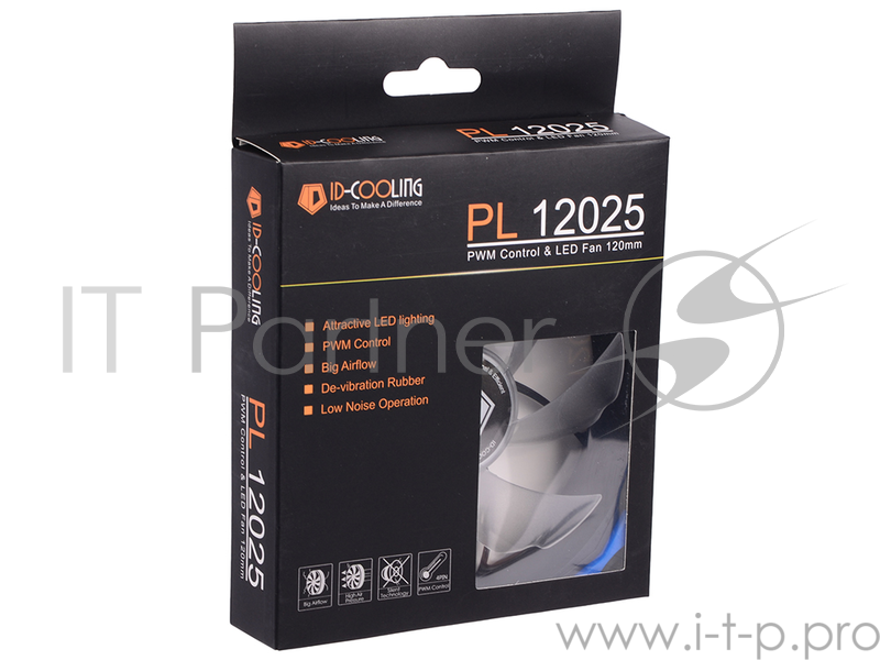 Вентилятор ID-Cooling PL-12025-B Blue LED/PWM