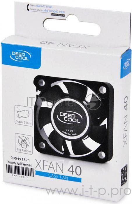 Вентилятор Deepcool XFAN 40 40x40 3-pin 4-pin (Molex) 24.3dB Ret