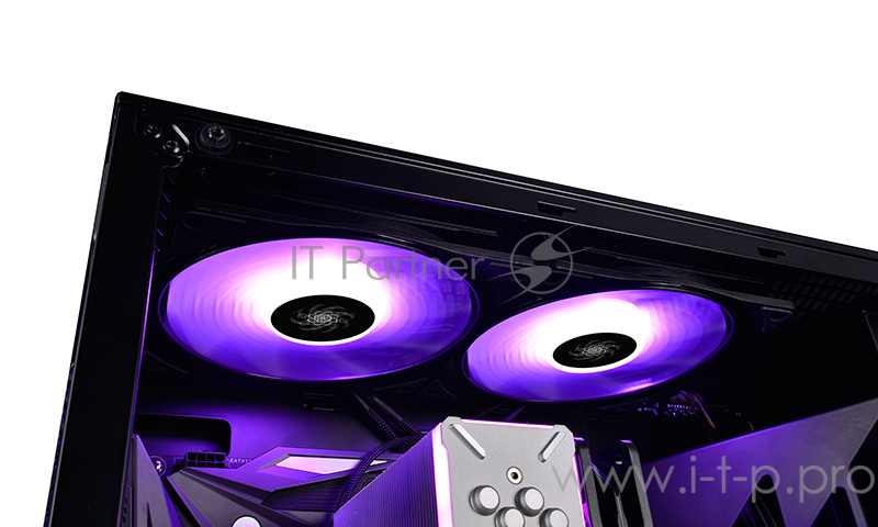 Вентилятор DEEPCOOL RF140 (2 IN 1) RGB 140x140x26мм (12шт./кор, 2xRF140, PWM, пит. от мат.платы и БП
