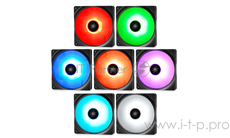 Вентилятор DEEPCOOL RF140 (2 IN 1) RGB 140x140x26мм (12шт./кор, 2xRF140, PWM, пит. от мат.платы и БП