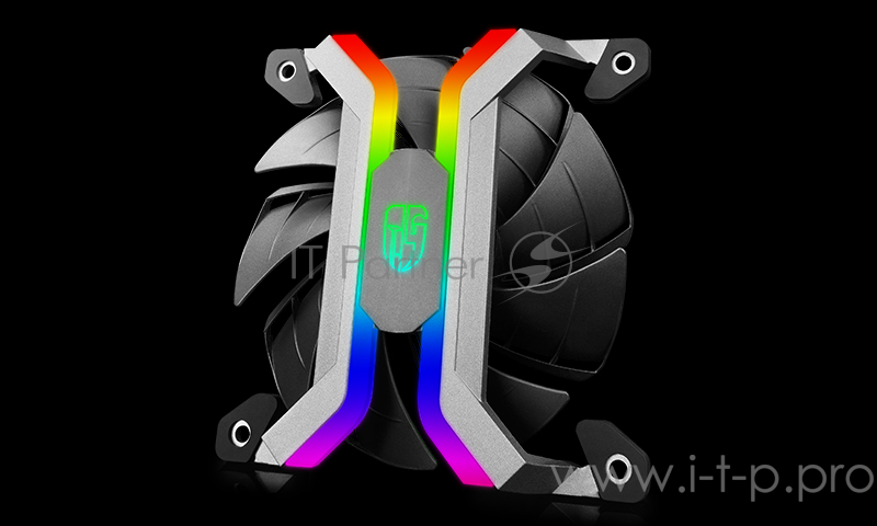 Вентилятор DEEPCOOL MF120S (3 IN 1) RGB 120x120x25мм (18шт./кор, PWM, RGB подсветка, безкаркасный ди