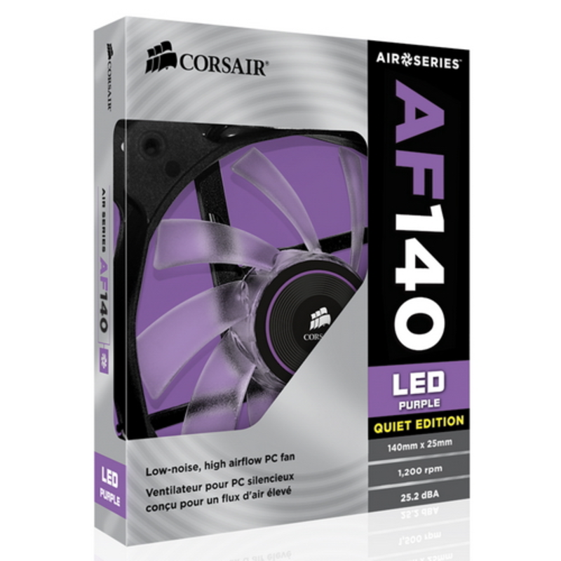 Вентилятор Corsair Air Series AF140 LED Purple Quiet Edition High Airflow Fan 140mm CO-9050017-PLED RTL
