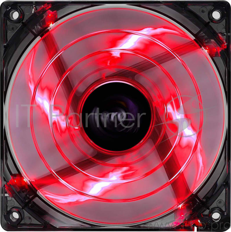 Вентилятор Aerocool Shark 14см Devil Red Edition (красная подсветка), 3+4 pin, 50 CFM, 800 RPM, 14