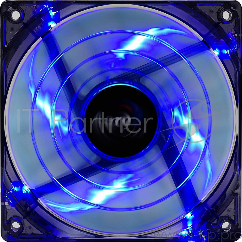 Вентилятор Aerocool Shark 14см Blue Edition (синяя подсветка), 3+4 pin, 50 CFM, 800 RPM, 14.5 dBA