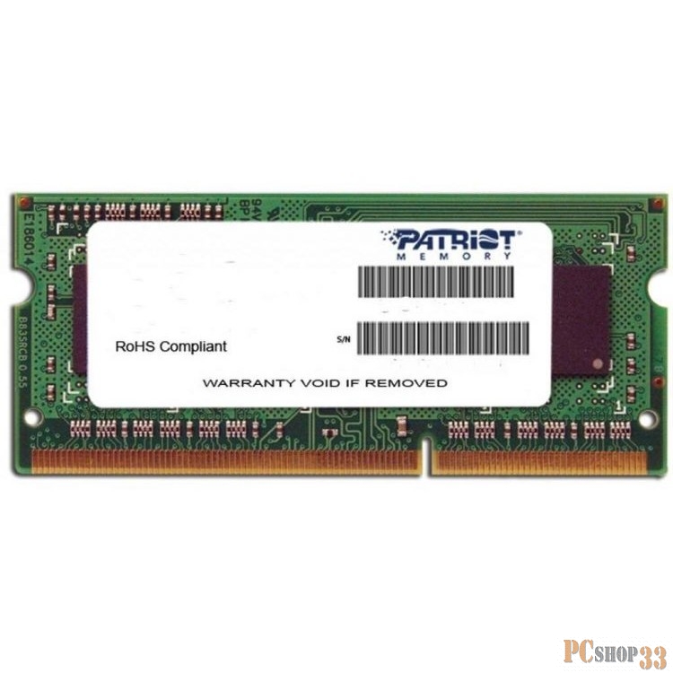 Память SO-DIMM DDR4 Patriot Memory 4Gb 2400Mhz (PSD44G240081S)