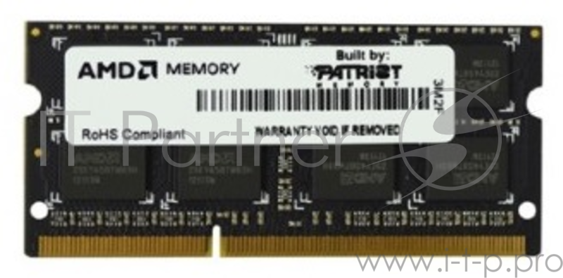 Память SO-DIMM DDR3 AMD 4Gb 1600MHz R534G1601S1S-UO OEM PC3-12800 CL11 204-pin 1.5В