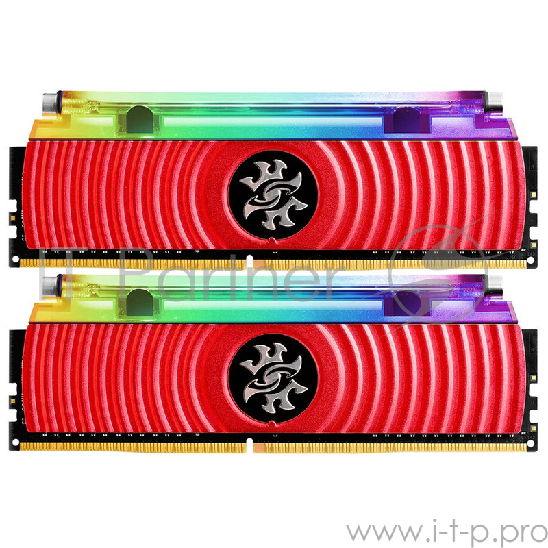 Память DDR4 ADATA 16GB 3000 DIMM XPG D80 Red Gaming Memory AX4U300038G16-DR80 Non-ECC, CL16, 1.35V, RGB, X