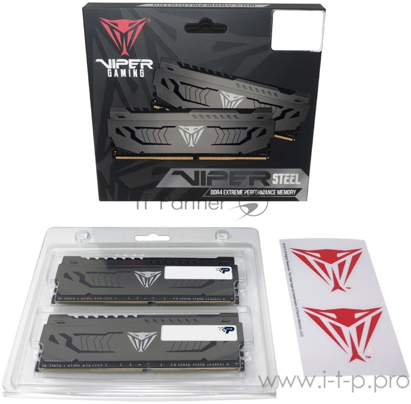 Память DDR4 16Gb 2x8GB (pc-33000) 4133MHz Patriot Viper Steel CL19 1Gx8 SR Samsing chips PVS416G413C