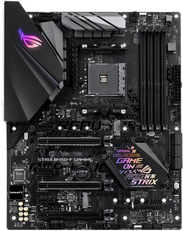 Материнская плата Asus ROG STRIX B450-F GAMING Soc-AM4 AMD B450 4xDDR4 ATX AC`97 8ch(7.1) GbLAN RAID