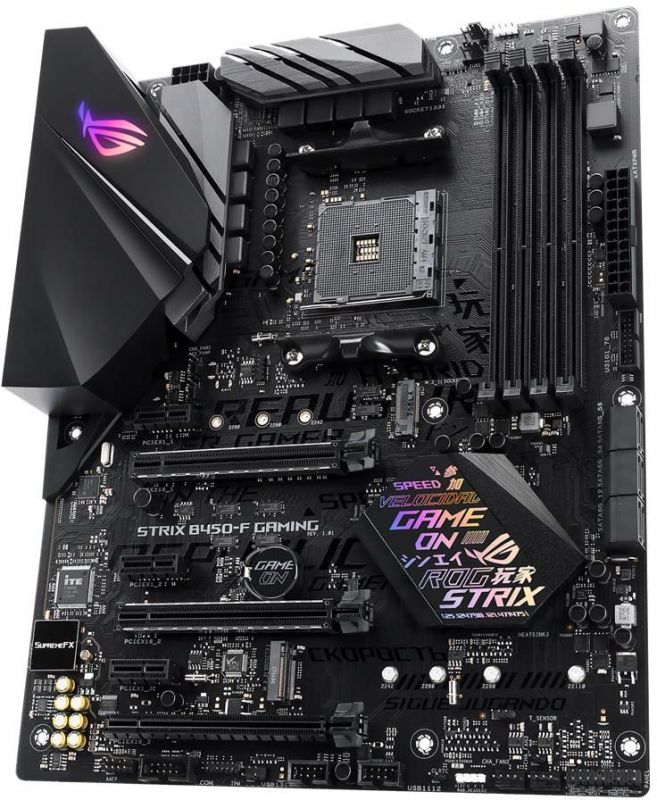 Материнская плата Asus ROG STRIX B450-F GAMING Soc-AM4 AMD B450 4xDDR4 ATX AC`97 8ch(7.1) GbLAN RAID