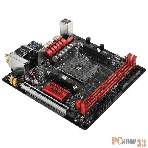 Материнская плата ASRock Fatal1ty X370 Gaming-ITX/ac Socket AM4, AMD X370, 2xDDR-4, 7.1CH, 1000 Мбит/с, Wi-Fi, Bluetooth, USB3.1, USB 3.1 Type-C,Retal
