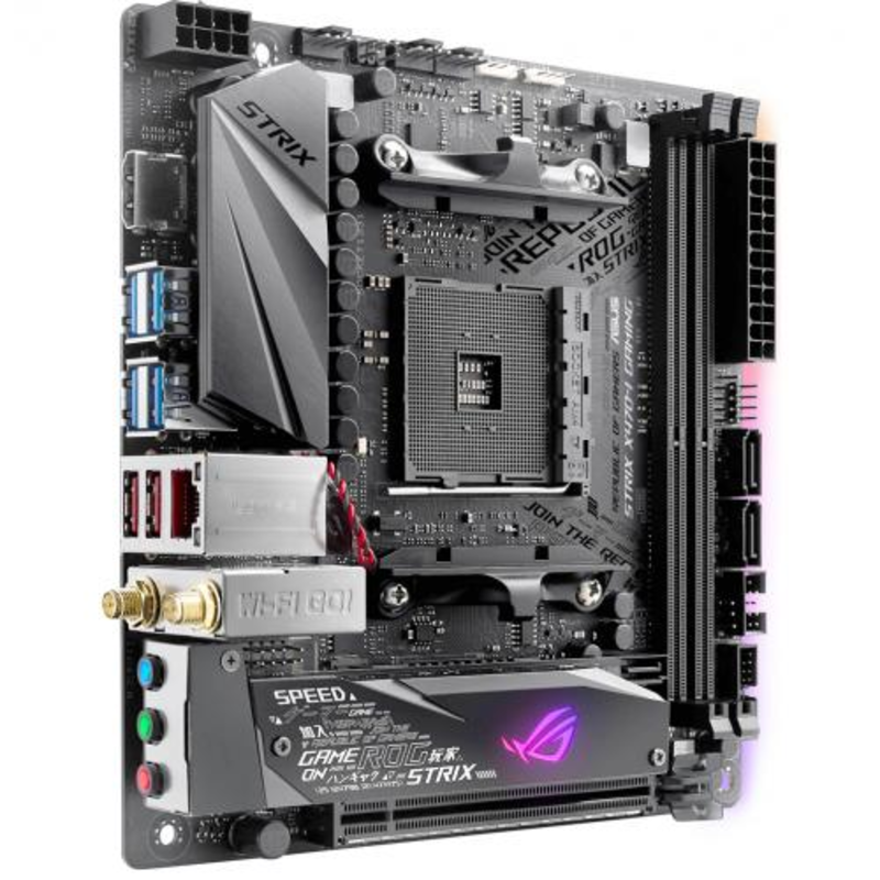 Мат. плата ASUS ROG STRIX X470-I GAMING AM4, AMD X470, 2xDDR4, PCI-Ex16, SATA III+RAID, M.2, GB Lan