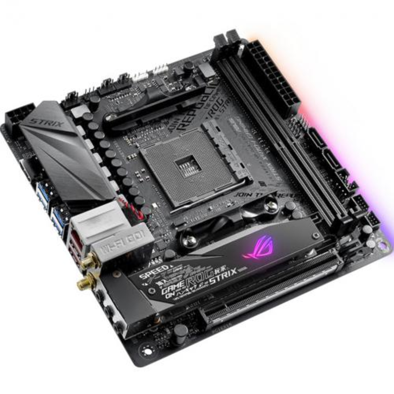 Мат. плата ASUS ROG STRIX X470-I GAMING AM4, AMD X470, 2xDDR4, PCI-Ex16, SATA III+RAID, M.2, GB Lan