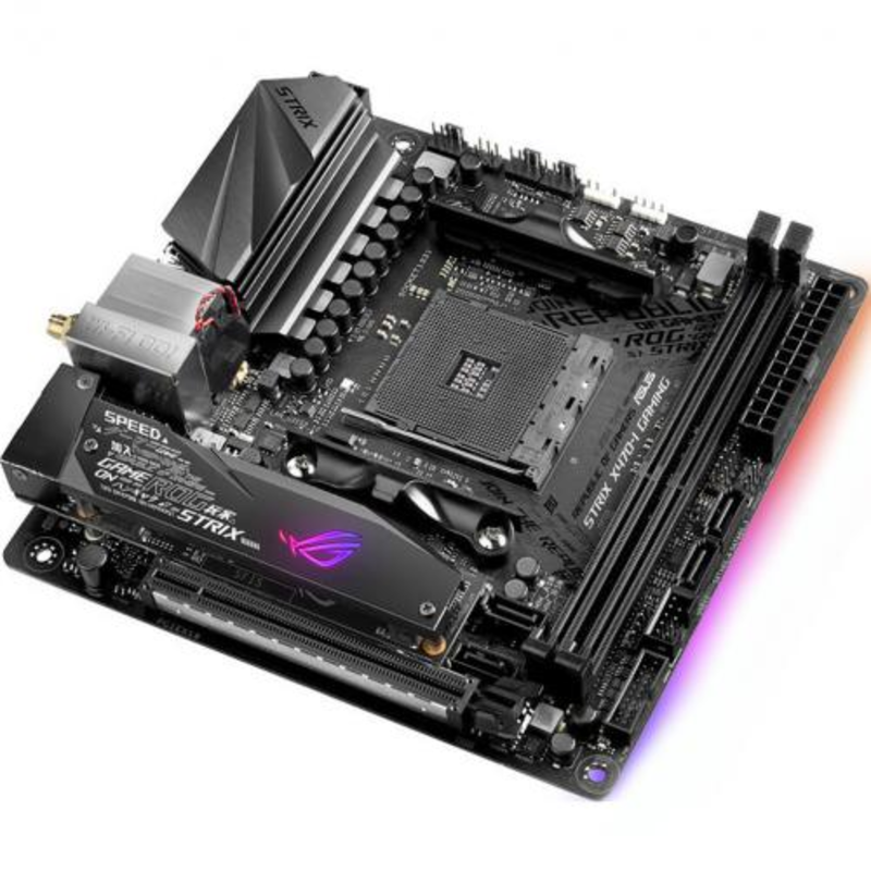 Мат. плата ASUS ROG STRIX X470-I GAMING AM4, AMD X470, 2xDDR4, PCI-Ex16, SATA III+RAID, M.2, GB Lan