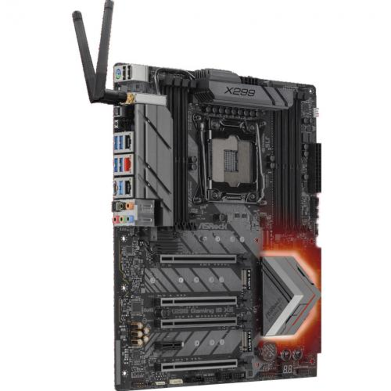Материнская плата ASRock Fatal1ty X299 Professional Gaming i9 XE Socket 2066, Intel X299, 8xDDR-4, 7.1CH, 2x1000 Мбит/с, 10000 Мбит/с, ATX, Retail
