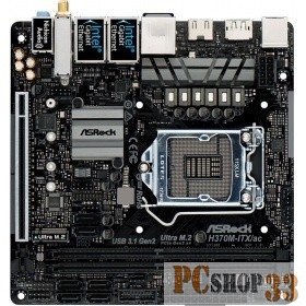 Материнская плата ASROCK H370M-ITX/AC, Socket 1151v2,RTL, {20}
