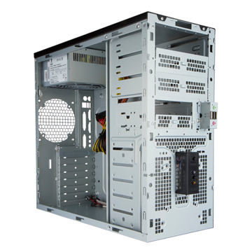 Корпус Inwin EAR007BS USB3.0 (Midi Tower, ATX, 500W RB-S500HQ70, USB3.0+Audio, черно-серебристый) (6115721)