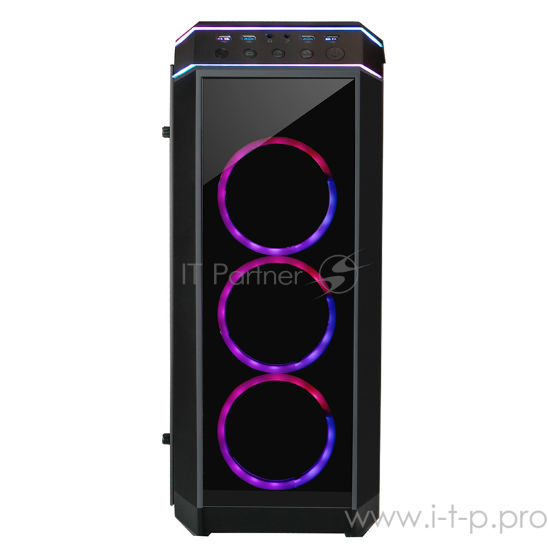 Корпус CHIEFTEC STALLION II GP-02B-OP без БП, боковое окно и передняя панель из закаленного стекла,