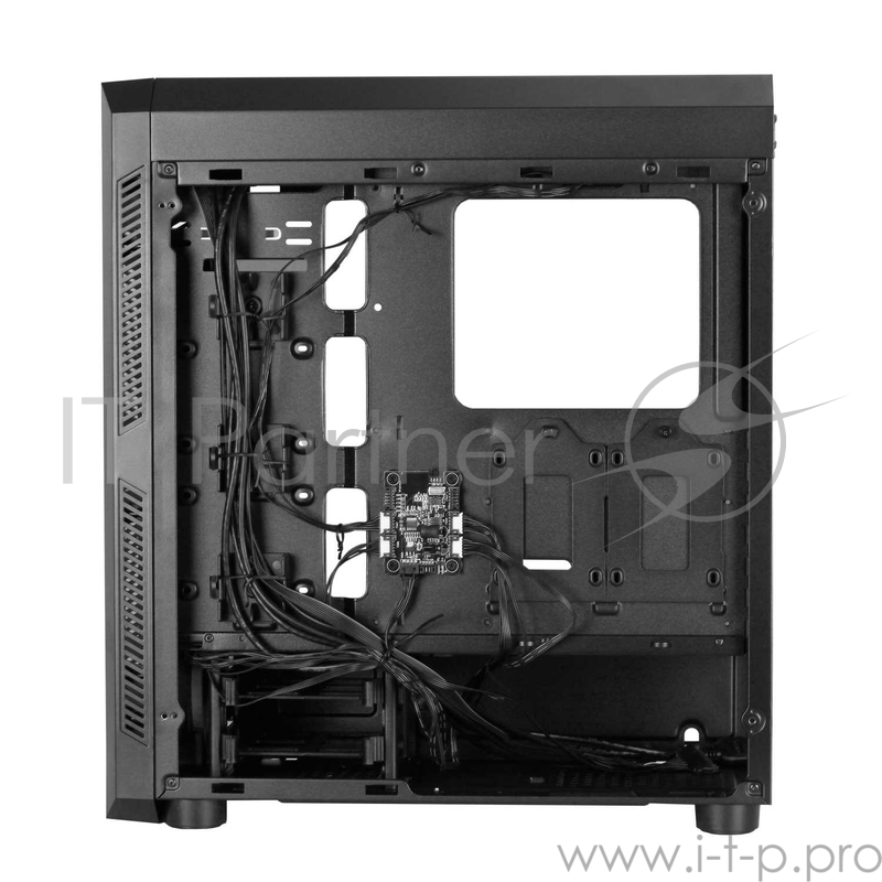 Корпус CHIEFTEC SCORPION II GL-02B-OP без БП, боковое окно и передняя панель из закаленного стекла,