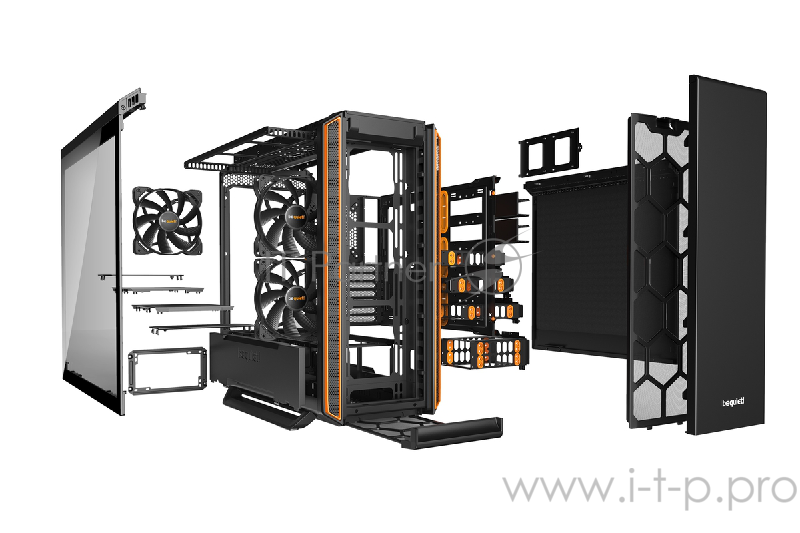 Корпус be quiet! SILENT BASE 801 Orange / midi-tower / side window / BGW28